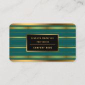 Carte De Visite Linge Luxe Moderne Green Gold Texture Collection (Devant)