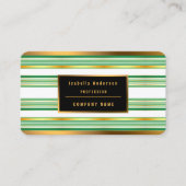 Carte De Visite Linge Luxe Populaire Green Gold Texture Collection (Devant)