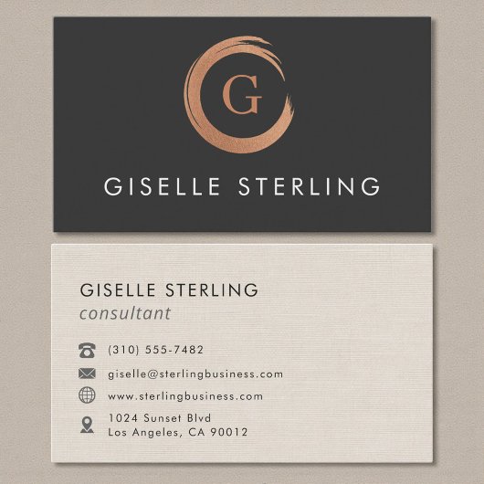 Carte De Visite Linge Minimaliste Moderne