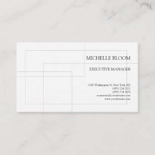 Carte De Visite Linge Moderne Plain Simple Minimaliste Rectangles