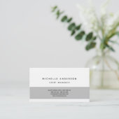 Carte De Visite Linge Moderne Plain Simple Professionnel Minimalis (Debout devant)