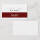 Carte De Visite Linge Moderne Plain Simple Professionnel Minimalis (Devant / Derrière)