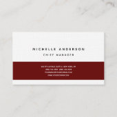 Carte De Visite Linge Moderne Plain Simple Professionnel Minimalis (Devant)