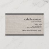 Carte De Visite Linge moderne professionnel look Monogramme initia (Dos)