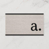 Carte De Visite Linge moderne professionnel look Monogramme initia (Devant)