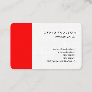 Carte De Visite Linge moderne rouge blanc professionnel minimalist