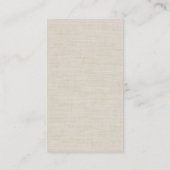 Carte De Visite Linge Naturel Luxueux (Dos)