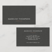 Carte De Visite Linge noir professionnel simple (Devant / Derrière)