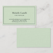 Carte De Visite Linge Premium Professionnel Unique Classique Paste (Devant / Derrière)