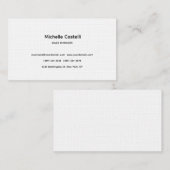 Carte De Visite Linge Premium Professionnel Unique Classique Simpl (Devant / Derrière)