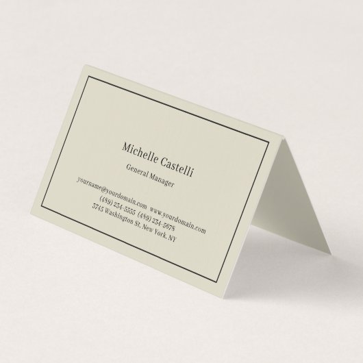 Carte De Visite Linge Premium Professionnel Unique Classique Simpl (Devant)