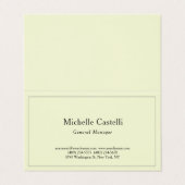Carte De Visite Linge Premium Professionnel Unique Classique Simpl (Extérieur déplié)