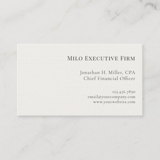 Carte De Visite Linge professionnel classique simple (Devant)