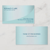 Carte De Visite Linge professionnel moderne Bleu élégant (Devant / Derrière)