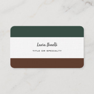 Carte De Visite Linge Professionnel Moderne Brown Gris Vert Blanc