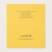 Carte De Visite Linge professionnel moderne Jaune (Extérieur déplié)
