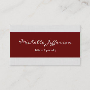 Carte De Visite Linge Rouge Gris Liner tendance Professionnel Mode