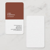 Carte De Visite Linge spécial Brown blanc moderne unique (Devant / Derrière)