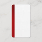 Carte De Visite Linge spécial rouge particulier personnel unique (Dos)