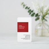 Carte De Visite Linge spécial rouge particulier personnel unique (Debout devant)