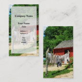 Carte De Visite Linge Suspendu à la Corde (Devant / Derrière)