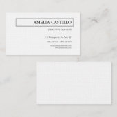 Carte De Visite Linge tendance moderne élégant contemporain sobre (Devant / Derrière)