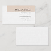 Carte De Visite Linge tendance moderne élégant contemporain sobre (Devant / Derrière)