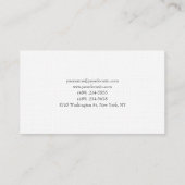 Carte De Visite Linge tendance noir blanc rouge professionnel mode (Dos)