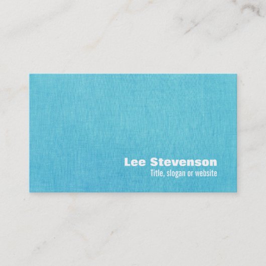 Carte De Visite Linge turquoise simple (Devant)