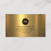 Carte De Visite L'ingénieur du son d'affichage audio Gold Texture (Dos)