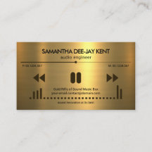 L'ingénieur du son d'affichage audio Gold Texture