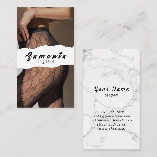 Carte de visite lingerie (Devant / Derrière)