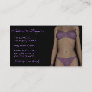 Carte De Visite Lingerie