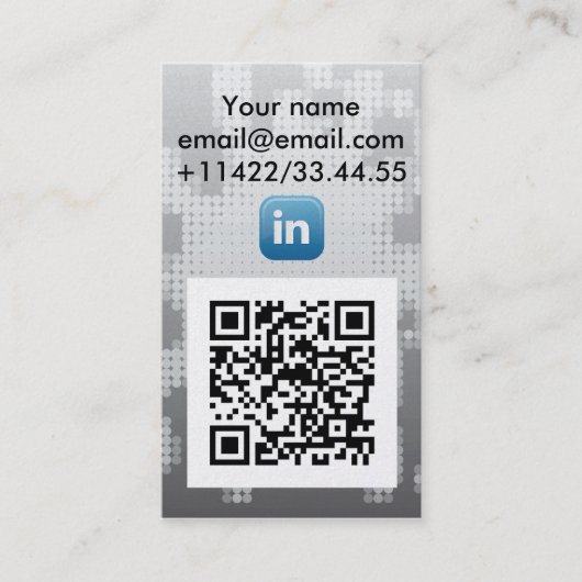 Carte De Visite Linked en code qr (Devant)