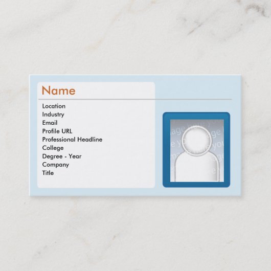 Carte De Visite LinkedIn - affaires (Devant)