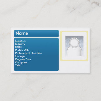 Carte De Visite LinkedIn foncé - affaires