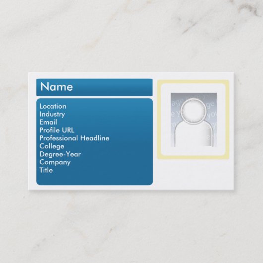Carte De Visite LinkedIn foncé - affaires (Devant)