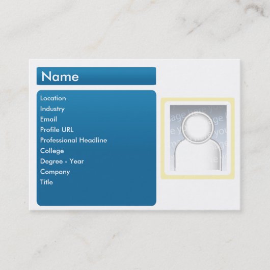 Carte De Visite LinkedIn foncé - potelé (Devant)