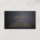 Carte De Visite L'insigne de cheval d'or de noir de charbon (Dos)