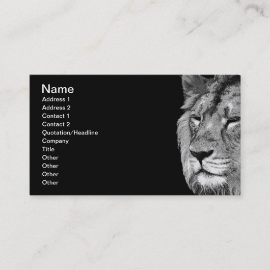 Carte De Visite Lion (Devant)