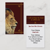 Carte De Visite Lion (Devant / Derrière)