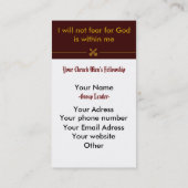 Carte De Visite Lion (Dos)