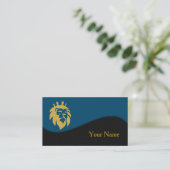 Carte De Visite Lion Avec Couronne - Style Or 1 (Debout devant)