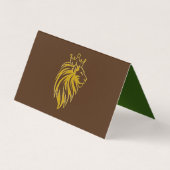 Carte De Visite Lion Avec Couronne - Style Or 2 (Dos)