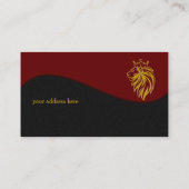 Carte De Visite Lion Avec Couronne - Style Or 2 (Dos)