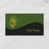Carte De Visite Lion Avec Couronne - Style Or 2 (Devant)