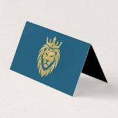 Carte De Visite Lion Avec Couronne - Style Or 3 (Dos)