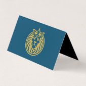 Carte De Visite Lion Avec Couronne - Style Or 4 (Dos)