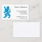 Carte De Visite Lion bavarois azur (Devant / Derrière)