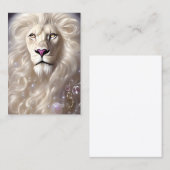 Carte De Visite Lion blanc magique pleine face (Devant / Derrière)